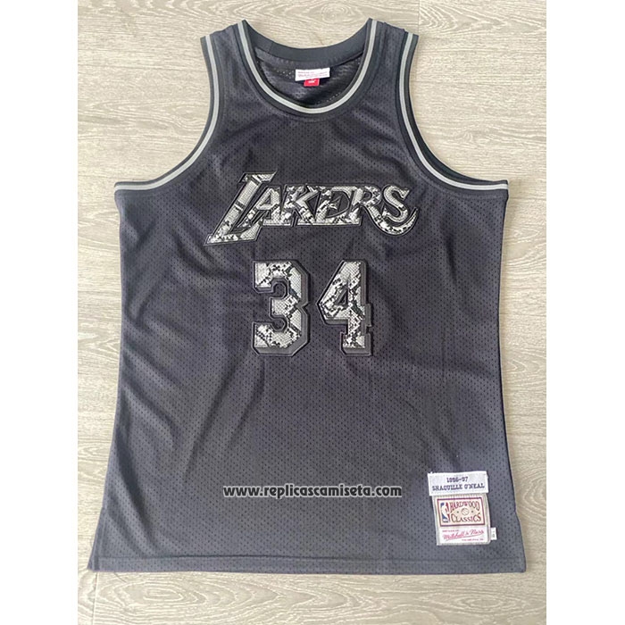 Camiseta Los Angeles Lakers Kobe Bryant #34 Swingman Mitchell & Ness 1996-97 Negro